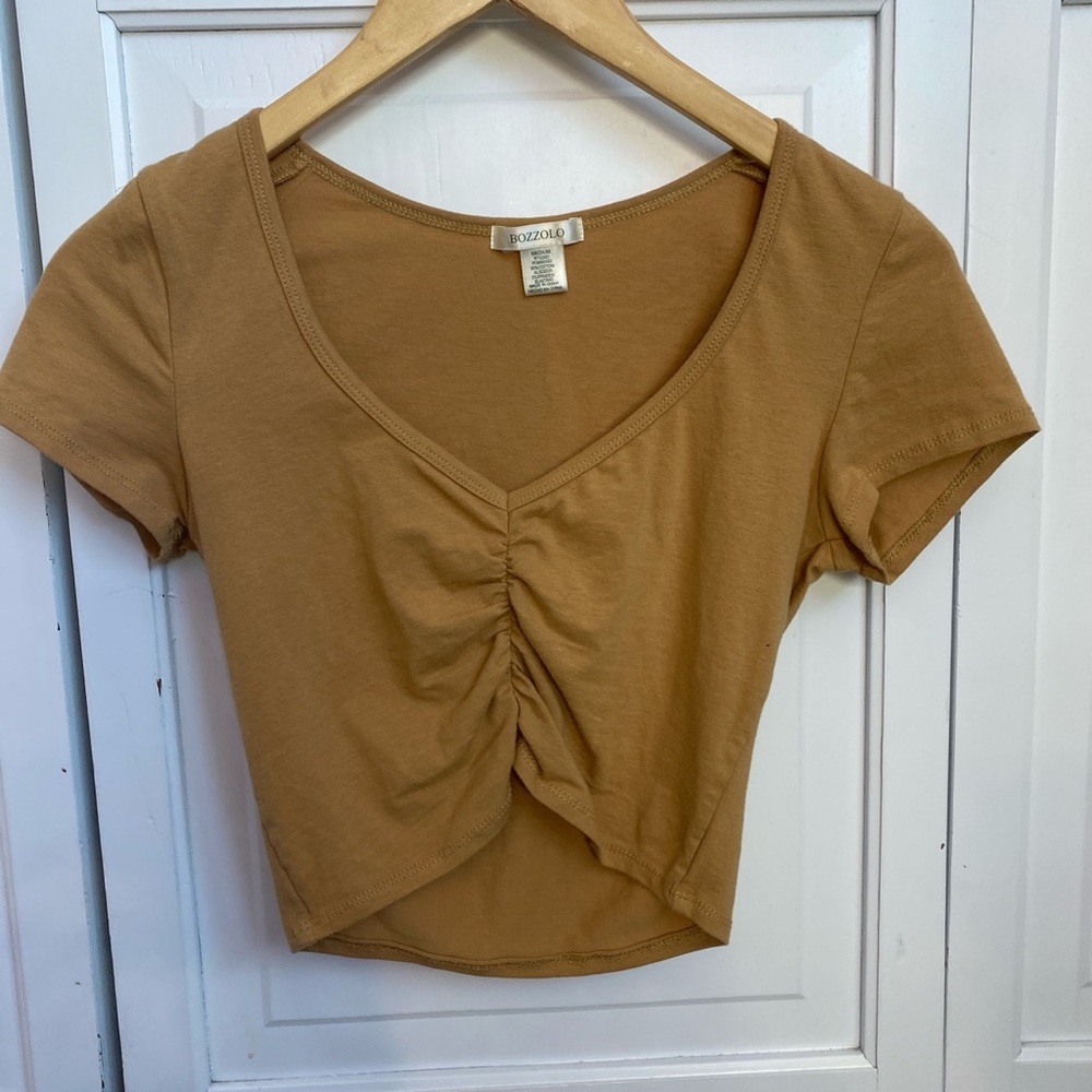 Tillys cropped yellow cinched top